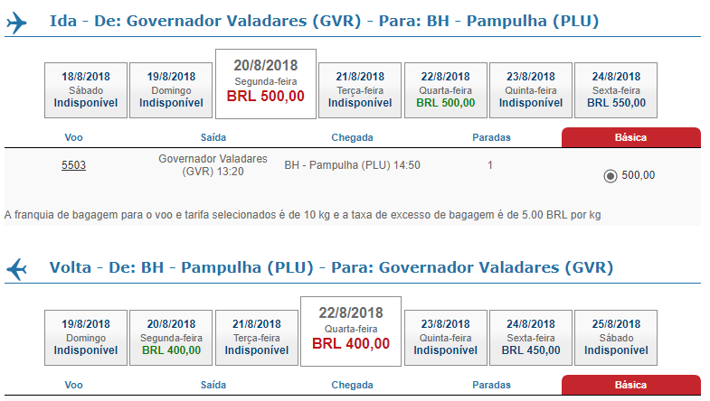 voe minas gerais