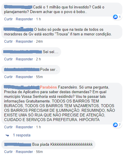 internautas criticam prefeito de valadares