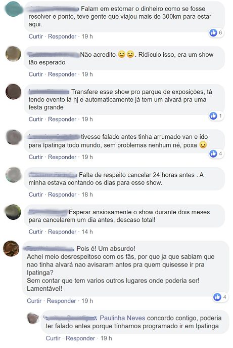 fãs comentam cancelamento do show de anavitória