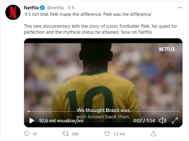 documentário da netflix mostra trajetória de pelé