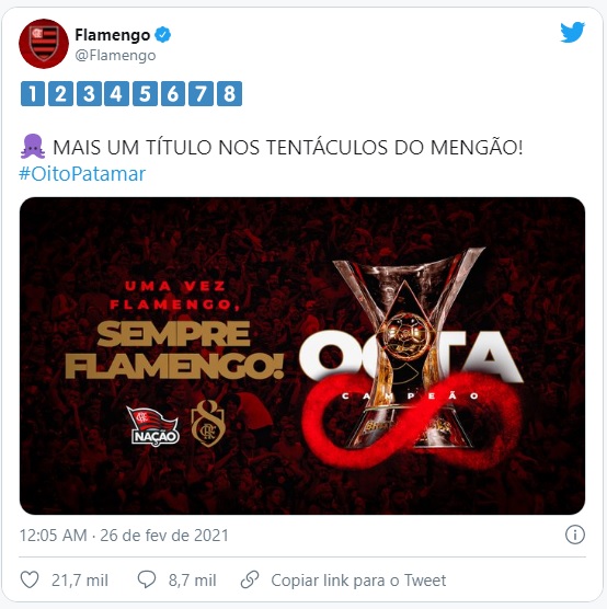 Mesmo derrotado por São Paulo, Flamengo é campeão Brasileiro