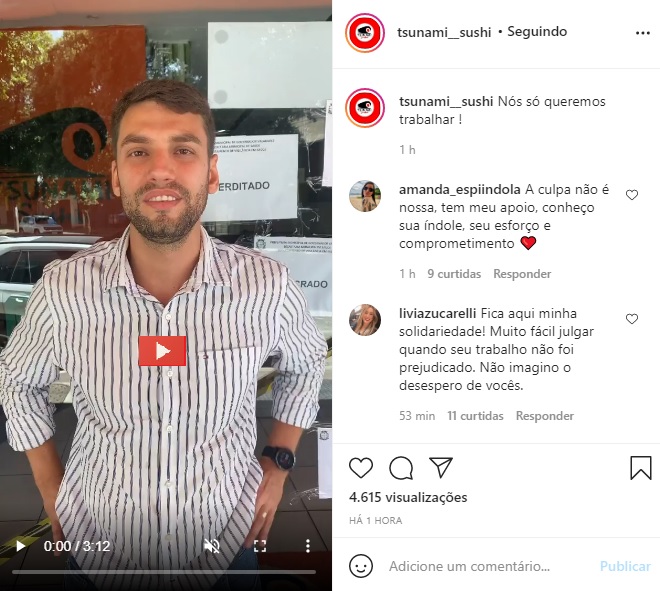 rafael chagas se defende, em vídeo postado em suas redes