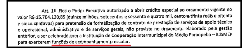 Após cassação de Coronel Sandro, novo contrato por consórcio chega ao MP