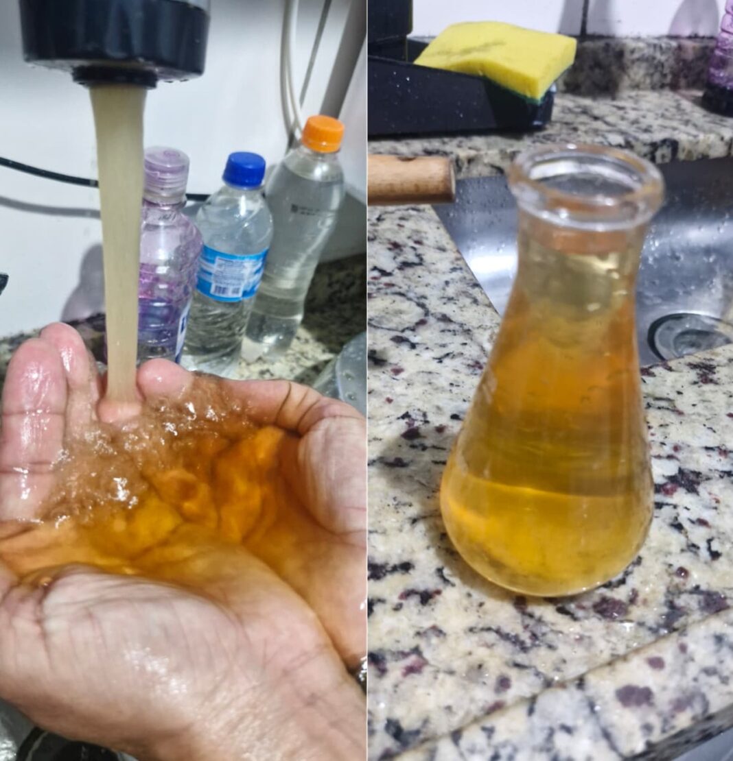 Moradores reclamam de alteração na cor da água no Figueira do Rio Doce