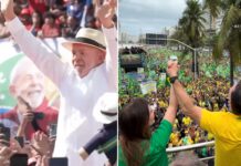 Lula e Flávio Bolsonaro dão largada à campanha presidencial Lula e Flávio Bolsonaro dão largada à campanha presidencial